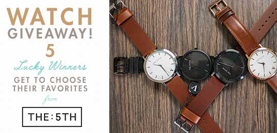 Watch Giveaway! Five Lucky Winners Get to Choose Their Favorites from