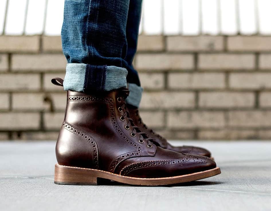 wingtip boots with jeans