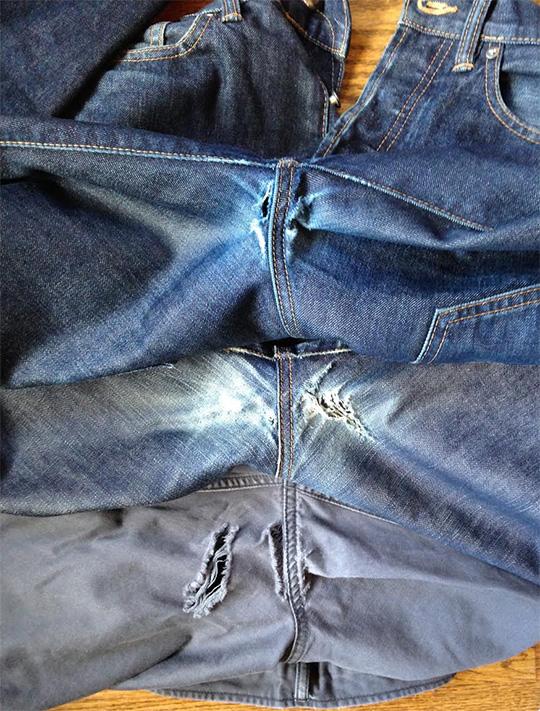 9 Really Useful Tips And Products For People With Big Thighs  Patched jeans  diy, Iron on denim patches, How to patch jeans