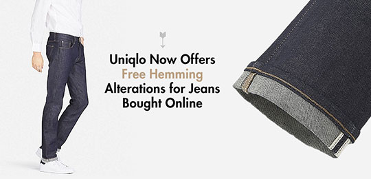 Uniqlo Now Offers Free Hemming Alterations for Jeans Bought Online · Primer