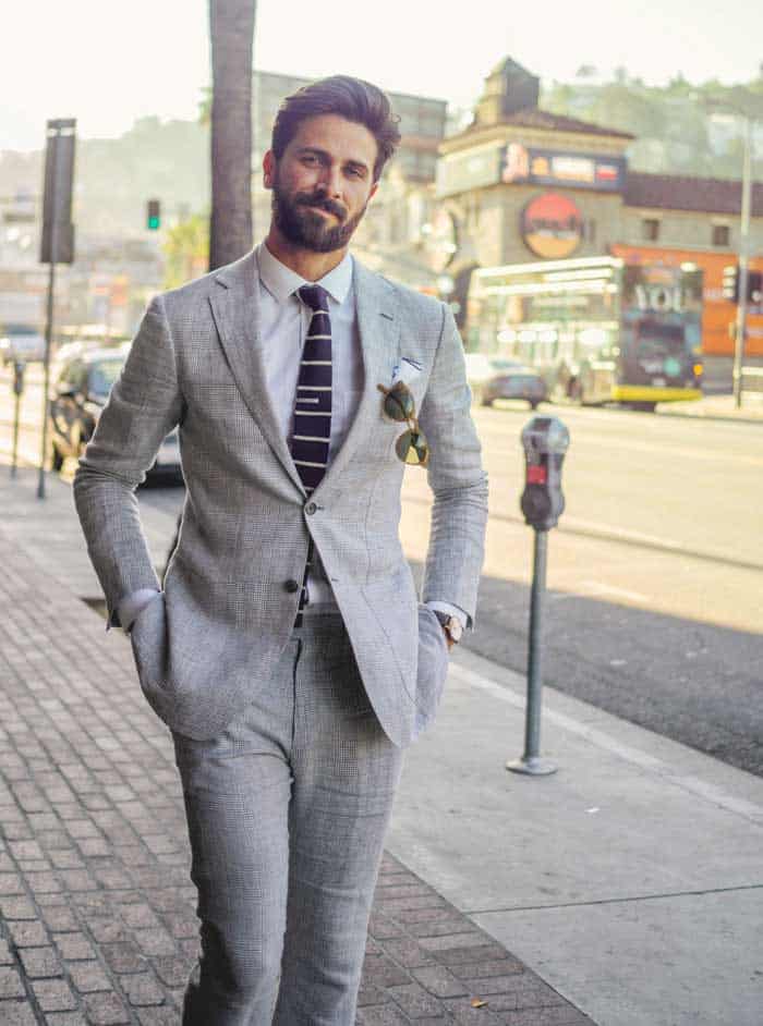 grey suit smart casual