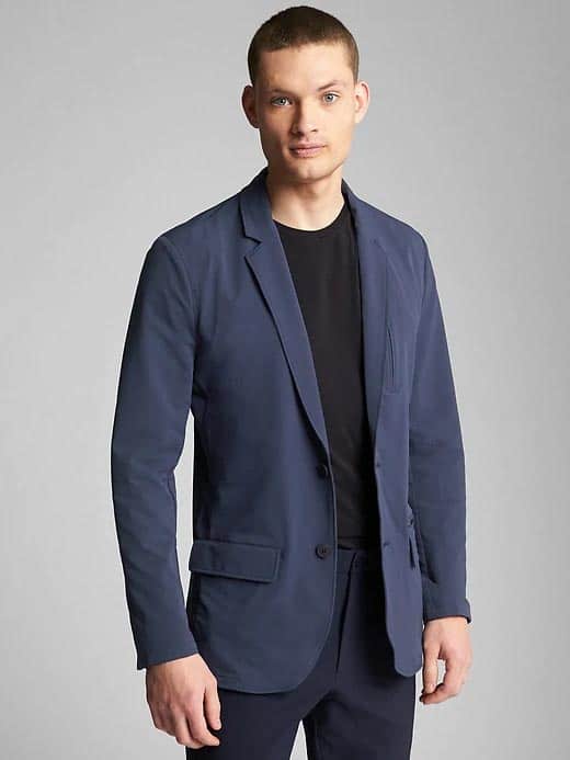 mens casual blue blazer