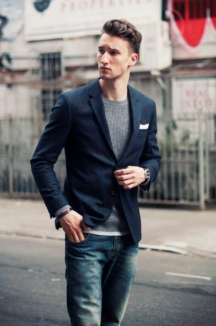 mens blazer casual outfit