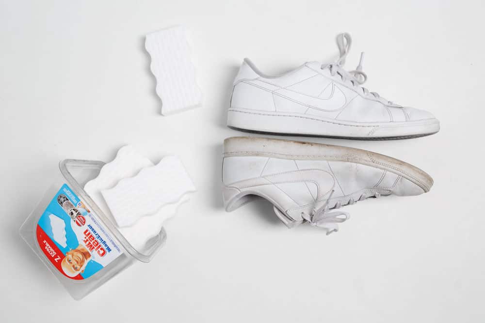 how to clean white shoes quickly