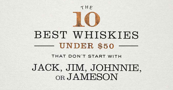 The 10 Best Whiskies Under $50 That Don’t Start With Jack, Jim, Johnnie, or Jameson