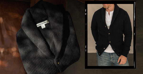 In Person:  Essentials Shawl Collar Cardigan Review + How