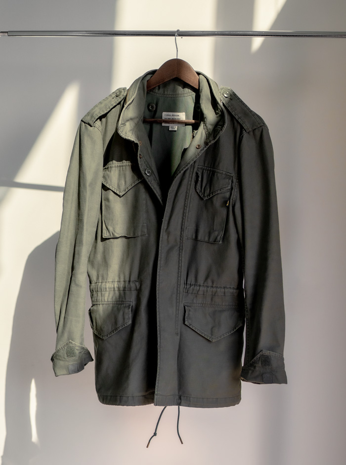 MILITARY JACKET ARMY GREEN SCARS