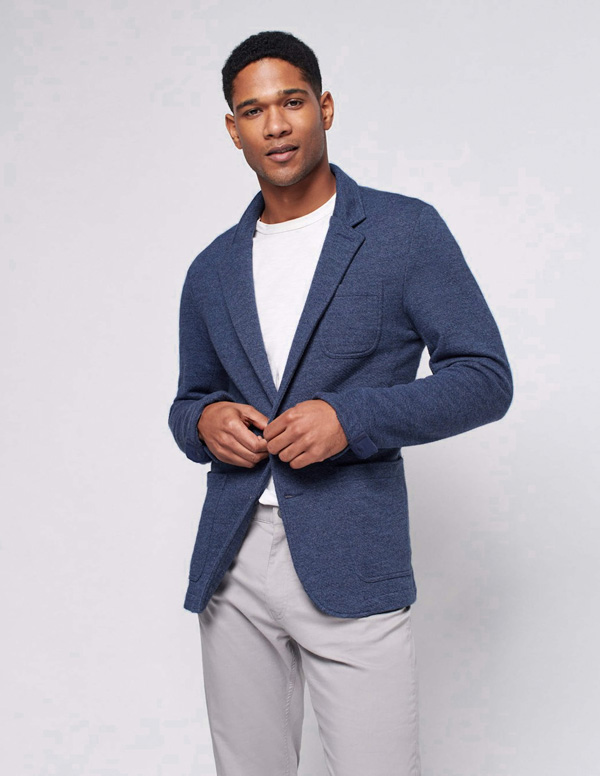 Light Blue Blazer with White Crew-neck T-shirt Outfits For Men (21 ideas &  outfits)
