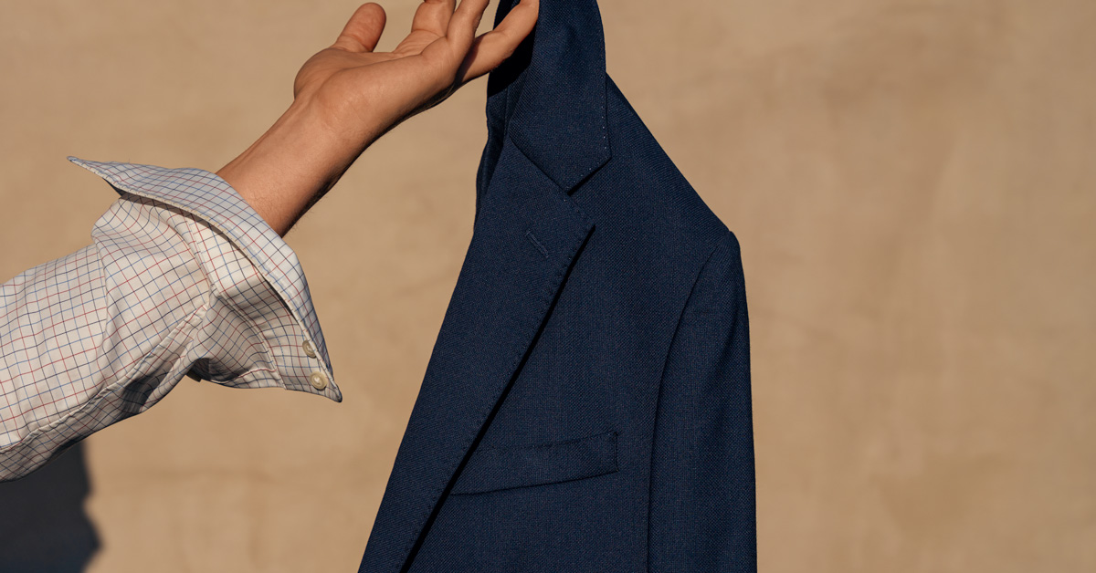 Navy Blue Men's Slim Fit Jacket Collar Textured Pocket Knitwear Cardigan