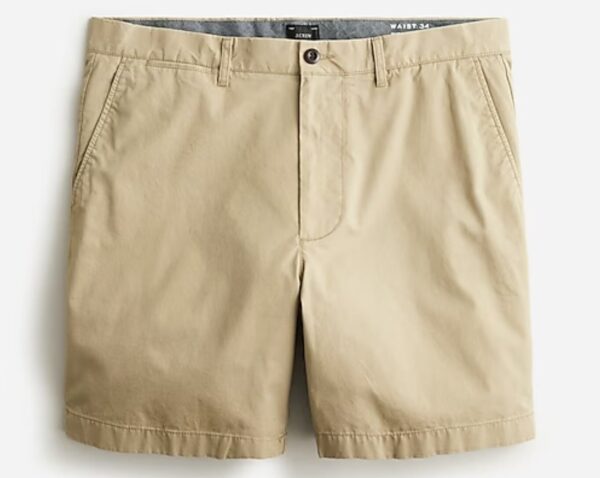 stretch chino shorts with seven inch inseam