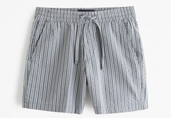 seersucker style drawstring shorts