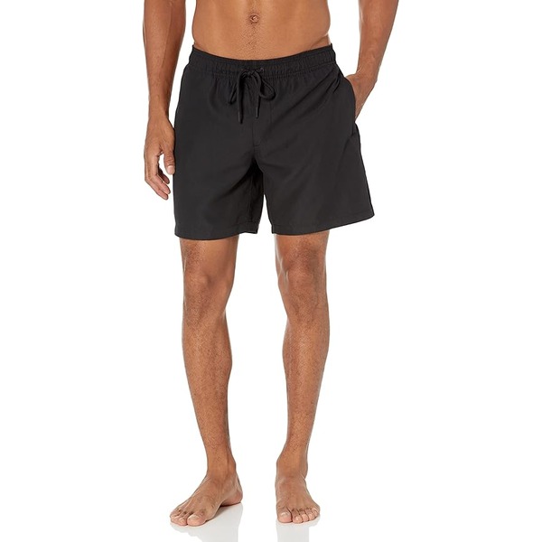 a man wearing swim trunks with drawstring waist