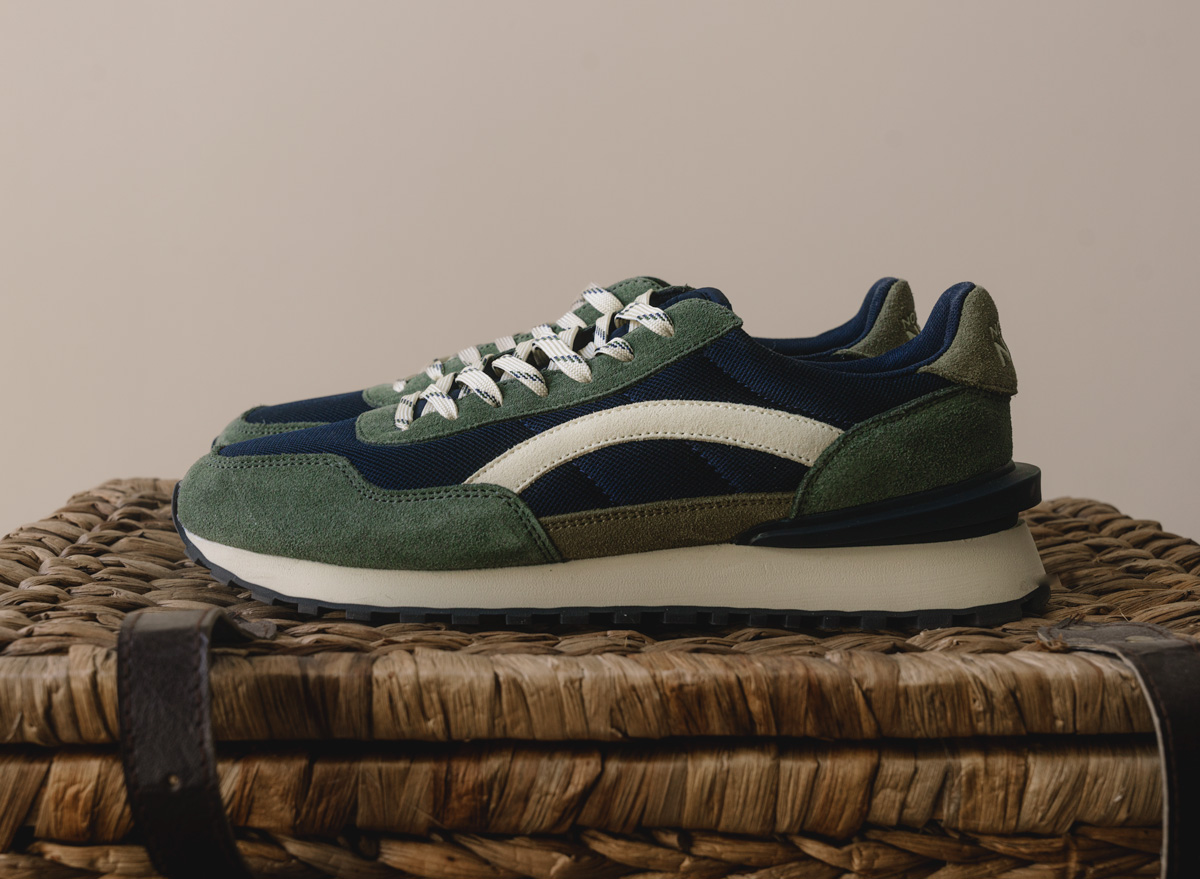 Nothing New Verge Running Sneaker in Green and Blue