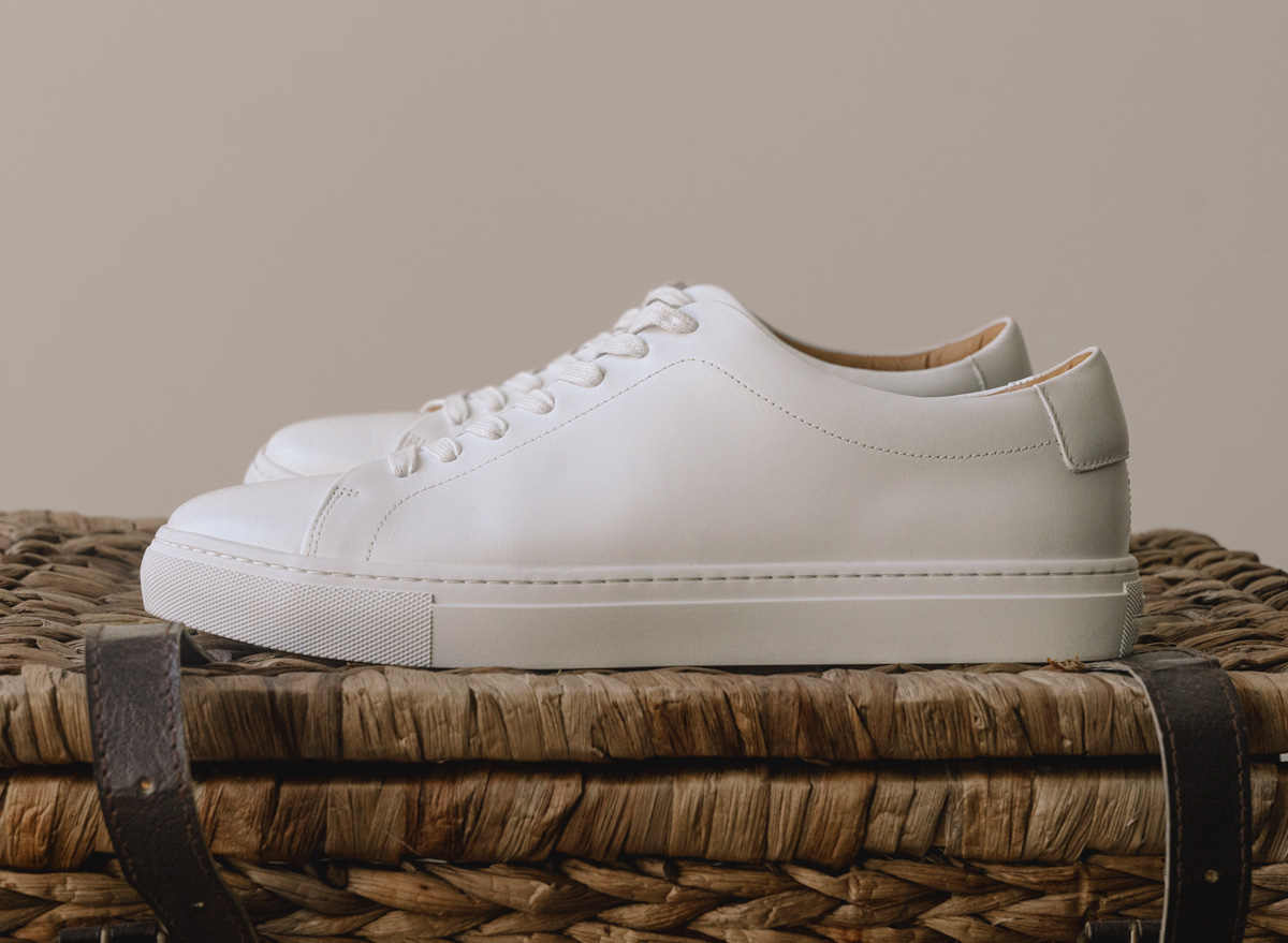thursday boots encore white minimalist leather sneaker